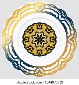 Luxury mandala background. Background with Arabesque Pattern, Ornamental Background . Wedding card, Cover. Vector