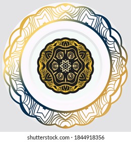 Luxury mandala background. Background with Arabesque Pattern, Ornamental Background . Wedding card, Cover. Vector