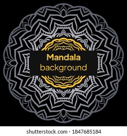 Luxury mandala background. Background with Arabesque Pattern, Ornamental Background . Wedding card, Cover. Vector