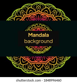 Luxury mandala background. Background with Arabesque Pattern, Ornamental Background . Wedding card, Cover. Vector