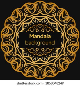 Luxury mandala background with arabesque pattern Arabic Islamic east style. Mandala for print, poster, cover, brochure, flyer, banner. Vector illustration