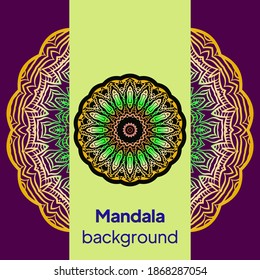 Luxury mandala background with arabesque pattern Arabic Islamic east style. Mandala for print, poster, cover, brochure, flyer, banner. Vector illustration