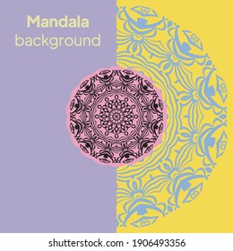 Luxury mandala background with arabesque pattern a for Wedding card, book cover. Vector illustration