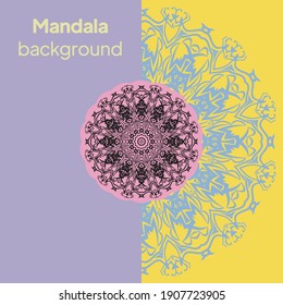 Luxury mandala background with arabesque pattern a for Wedding card, book cover. Vector illustration