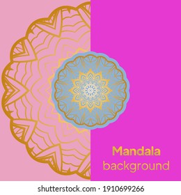 Luxury mandala background with arabesque pattern arabic east style for Wedding card, book cover. Vector illustration