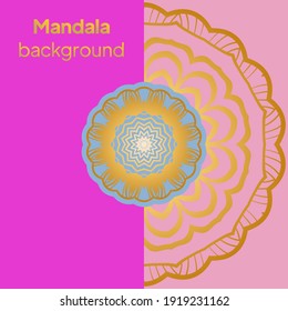 Luxury mandala background with arabesque pattern arabic east style for Wedding card, book cover. Vector illustration