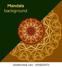 Luxury mandala background with arabesque pattern a for Wedding card, book cover. Vector illustration