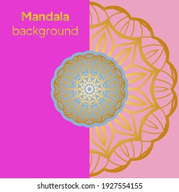 Luxury mandala background with arabesque pattern a for Wedding card, book cover. Vector illustration