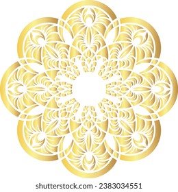Mandala De Lujo De Fondo Con Patrón Árabe