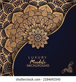 Plantilla de diseño de estilo arabesco con fondo de Mandala de lujo