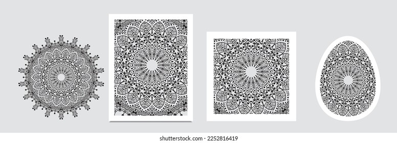 Luxury mandala background for book cover, wedding invitation, or other project