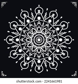 Luxury mandala background, Circular pattern in form of mandala with lotus for Henna, Mehndi, tattoo, decoration. Decorative, Ethnic mandala with colorful tribal ornament.