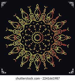 Luxury mandala background, Circular pattern in form of mandala with lotus for Henna, Mehndi, tattoo, decoration. Decorative, Ethnic mandala with colorful tribal ornament.