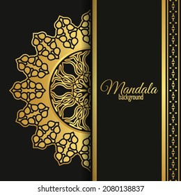 Luxus-Mandala-Hintergrund Design