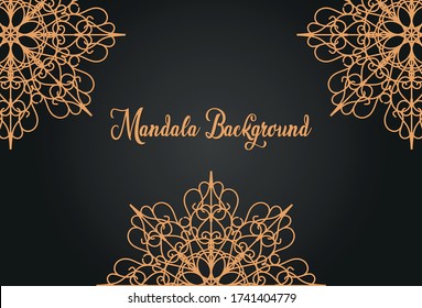 Luxury mandala background concept template