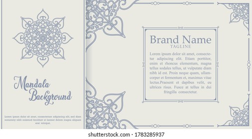 Plantilla de concepto de fondo de mandala de lujo