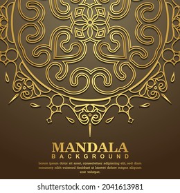 Luxury mandala background concept template