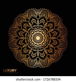 Luxury mandala background, decorative background with an elegant mandala design,  Luxury Mandala Islamic Background with Arabesque Pattern, Ornamental Background . Wedding card, Cover.