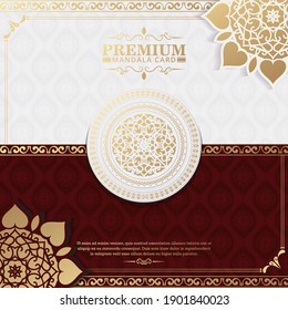 Luxury mandala background with decorative frames