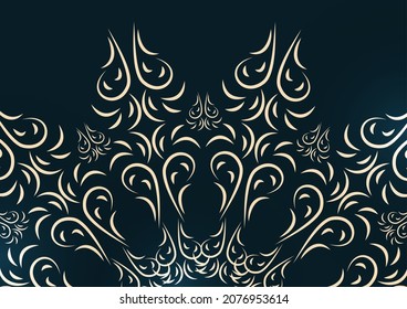 Luxury mandala background. Decorative round ornament. Oriental design. Yoga logos. Snowflake. Vector illustration