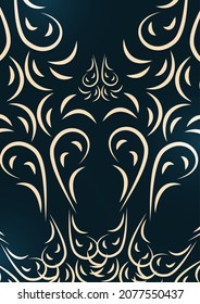 Lujoso entorno Mandala. Ornamento redondo decorativo. Diseño oriental. Logotipos de yoga. Copo de nieve. Ilustración del vector