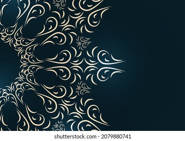 Luxury mandala background. Decorative round ornament. Oriental design. Yoga logos. Snowflake. Vector illustration