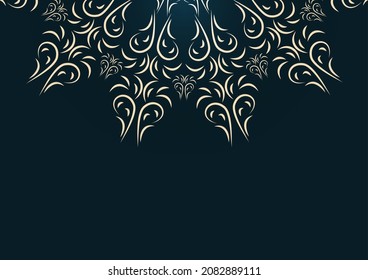 Luxury mandala background. Decorative round ornament. Oriental design. Yoga logos. Snowflake. Vector illustration