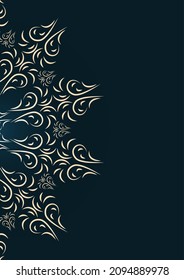 Luxury mandala background. Decorative round ornament. Oriental design. Yoga logos. Snowflake. Vector illustration