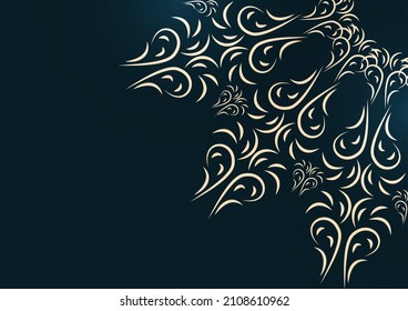 Luxury mandala background. Decorative round ornament. Oriental design. Yoga logos. Snowflake. Vector illustration