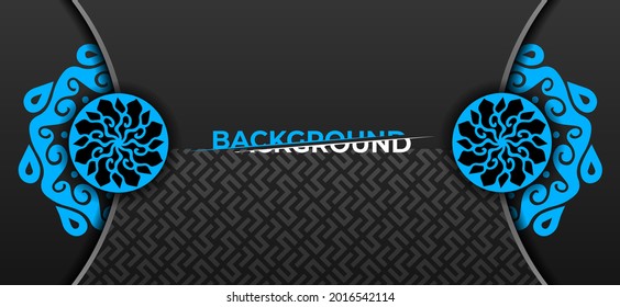 Luxury mandala background design with blue color pattern. Ornamental mandala template for decoration, wedding cards, invitation cards, cover, banner