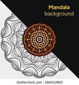 Luxury mandala background design. Luxury floral weave pattern. Vector illustration. Outline flower mandala. decorative ornament. floral design element.