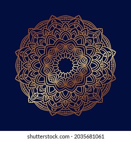 luxury mandala background design with gold color. arabic vector mandala background. Henna tatoo mandala. Mehndi style.