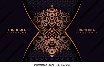 Luxury mandala background design with golden color pattern. Ornamental mandala template for decoration, wedding cards, invitation cards, cover, banner