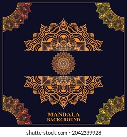 Luxury Mandala Background Design with Golden Beautiful Pattern