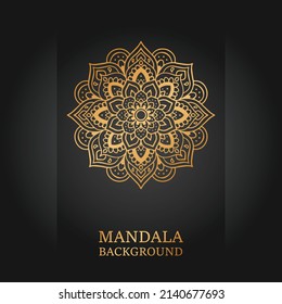 Luxury mandala background design with golden color pattern. Can be use for decoration, wedding cards, invitation cards, cover and banner.