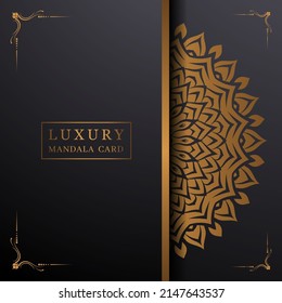 Luxury mandala background design with golden color pattern. Ornamental mandala template for decoration, wedding cards, invitation cards, cover, banner