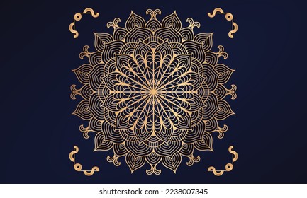 Luxury mandala background design with golden arabesque pattern arabic islamic east style.
Decorative mandala design for print, poster, cover, brochure, flyer, banner.

