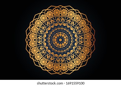 diseño de fondo Mandala de lujo islámico 