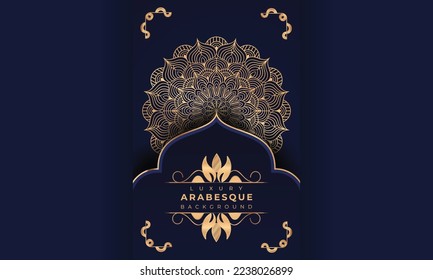 Luxury mandala background Design,
Luxury mandala background Design presentation Template,
Luxury mandala background with ornamental arabesque style design template premium vector