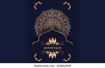 Luxury mandala background Design,
Luxury mandala background Design presentation Template,
Luxury mandala background with ornamental arabesque style design template premium vector