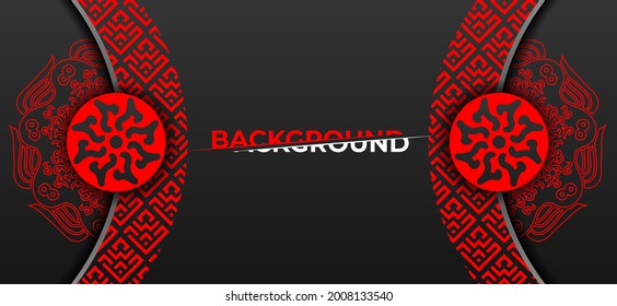 Luxury mandala background design with red color pattern. Ornamental mandala template for decoration, wedding cards, invitation cards, cover, banner