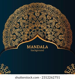 Temolado de diseño de fondo de Mandala de lujo
