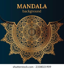 Temolado de diseño de fondo de Mandala de lujo
