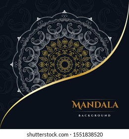 Luxury Mandala Background Design Template. Editable golden mandala artwork