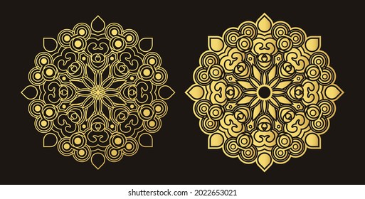 Plantilla de diseño de fondo de Mandala de lujo