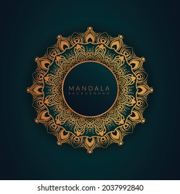 plantilla de diseño de fondo de mandala de lujo