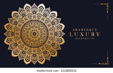 Designvorlage für Luxusmandala-Hintergrund
