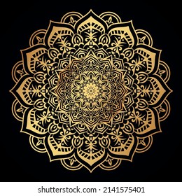 Plantilla de diseño de fondo de Mandala de lujo