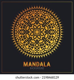 Plantilla de diseño de fondo de Mandala de lujo