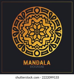 Designvorlage für Luxus-Mandala-Hintergrund